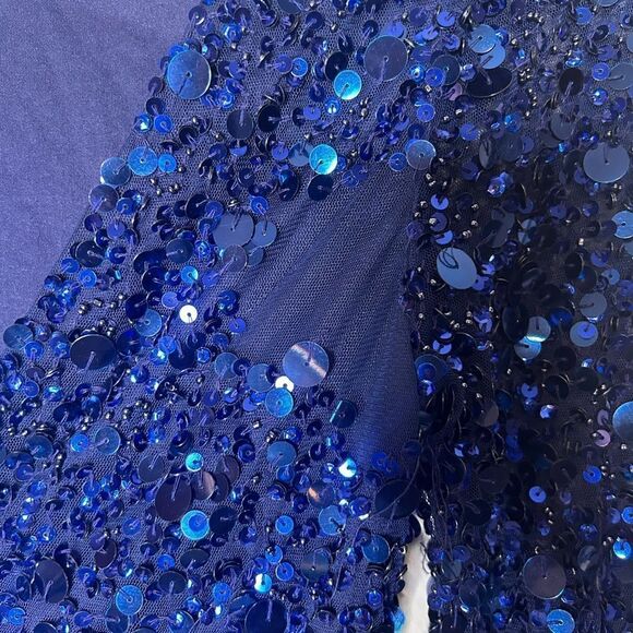 Aidan Mattie Sequin Long Sleeve Dress - Picture 6 of 7